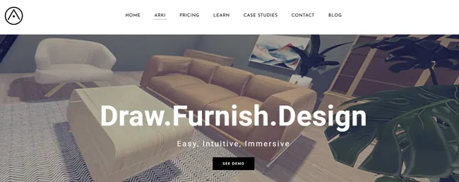 screenshot Arki home page