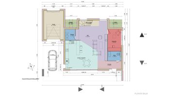 Planos en 2D de cocinas abiertas al salón