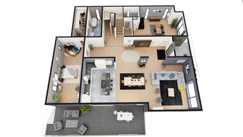 Plano en 3D con un espacio exterior