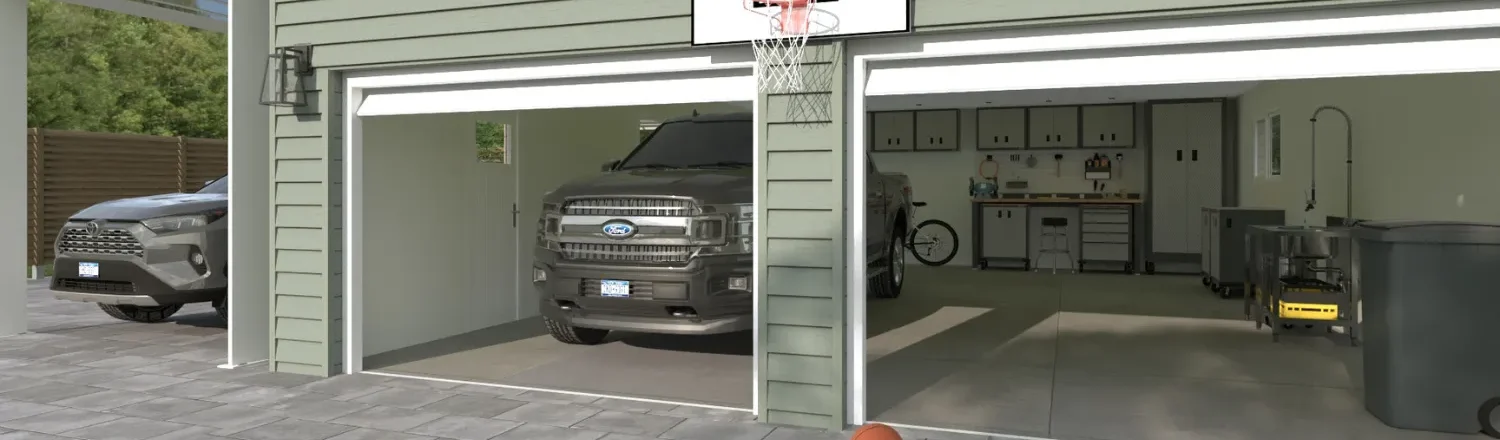 3D render of a multi car garage by Cedreo for blog header
