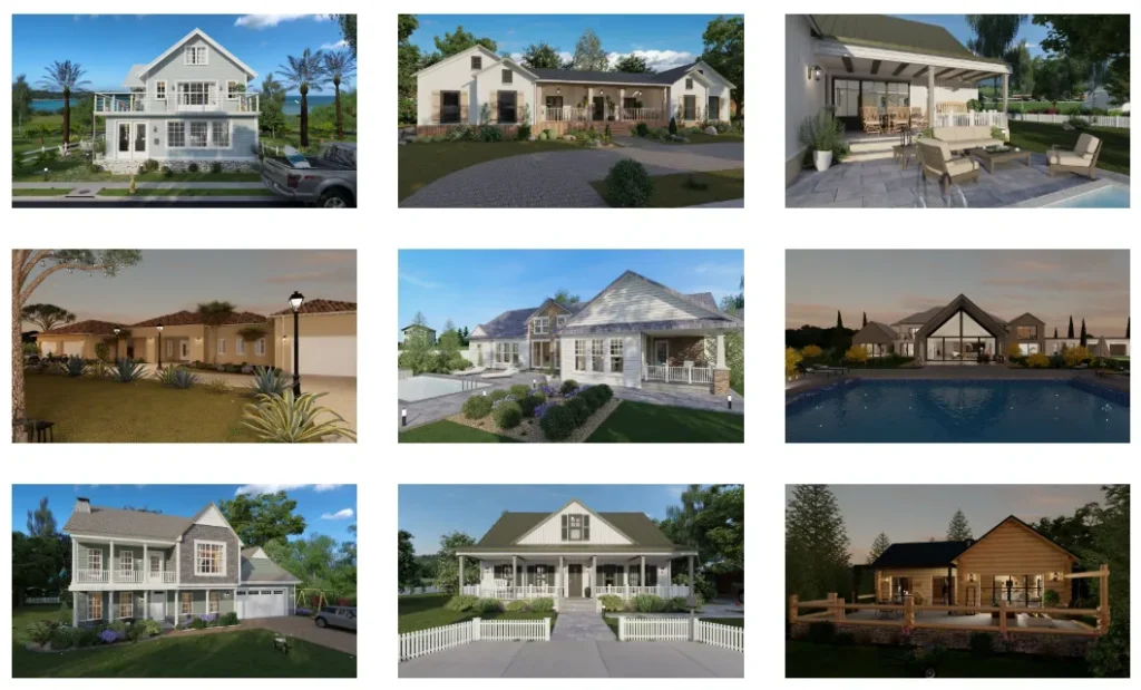 gallery of 3D renders by Cedreo