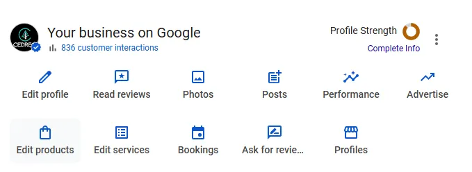 screenshot google profil Cedreo