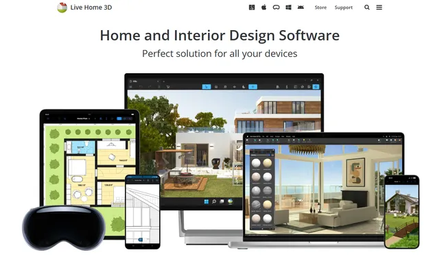 screenshot home page Live Home 3D