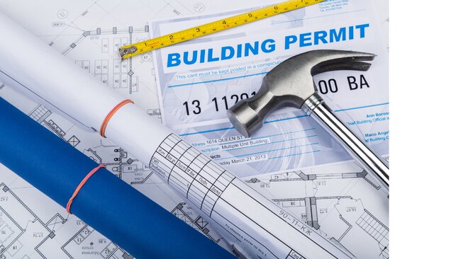 building permit global illustration