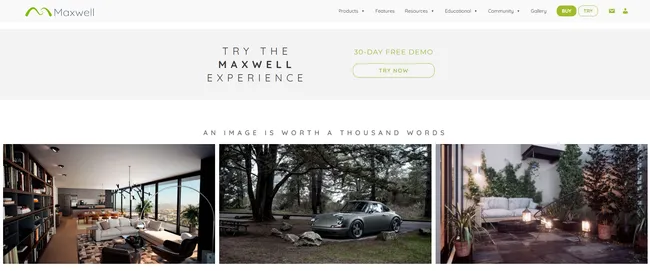 screenshot home page Maxwell