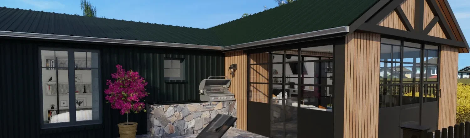3D render of a house with addition for the header of house addition construction blog post