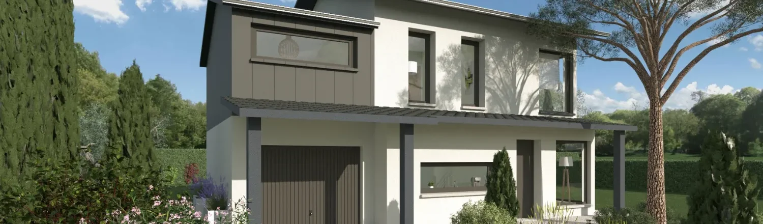 Rendu 3D d'une extension au dessus de garage réalisé avec Cedreo