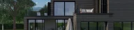 Rendu 3D d'une maison avec surélévation partielle pour header article de blog