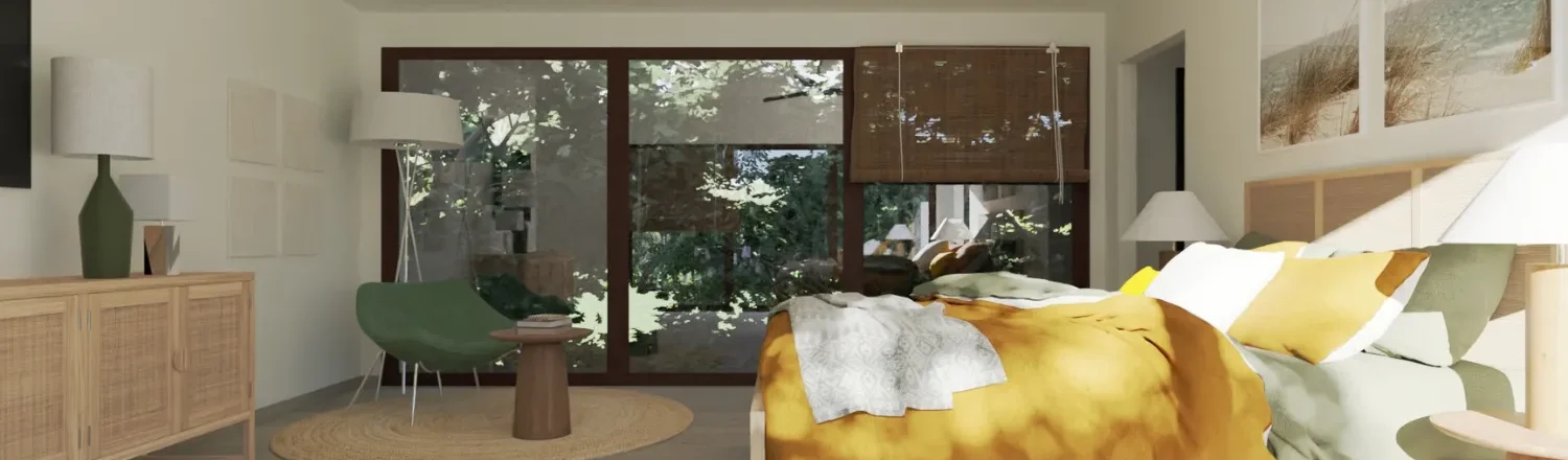 3D render of a bedroom for bedroom addition blog post