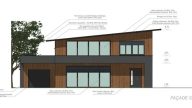 plan de façade d'une maison moderne en bois réalisé avec Cedreo
