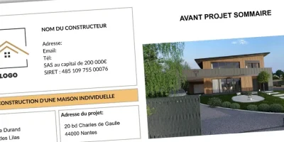 Page Avant Projet Sommaire réalisé avec Cedreo