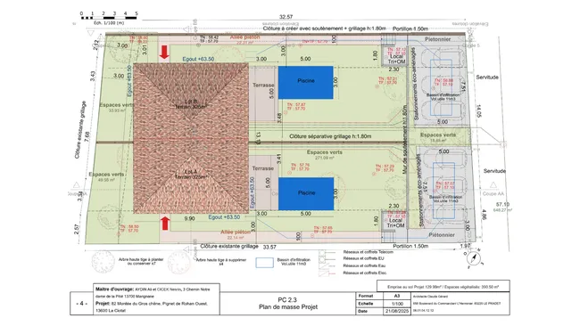 Plan de masse 3 projet La Ciotat réalisé par Immo3D