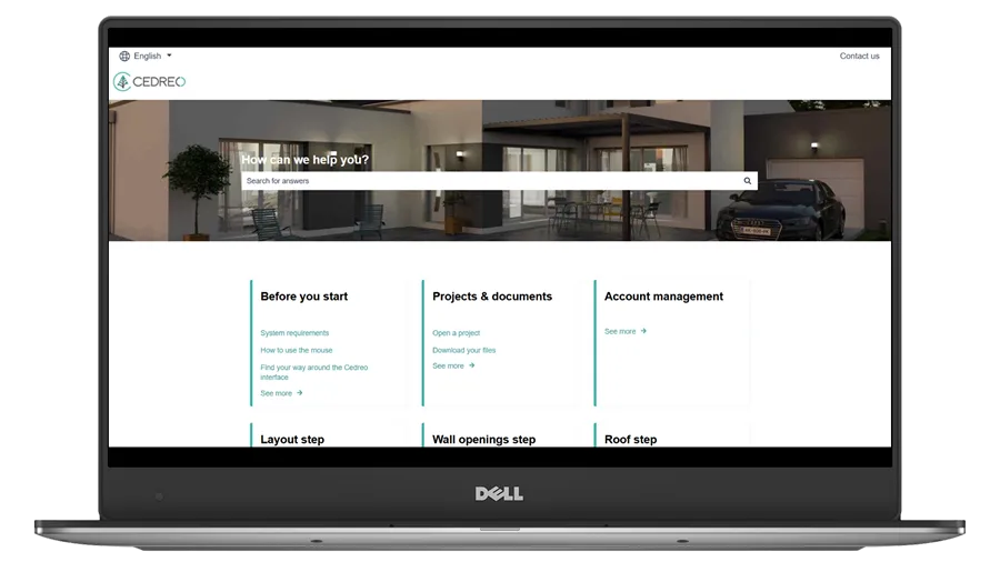 Cedreo's knowledge base interface