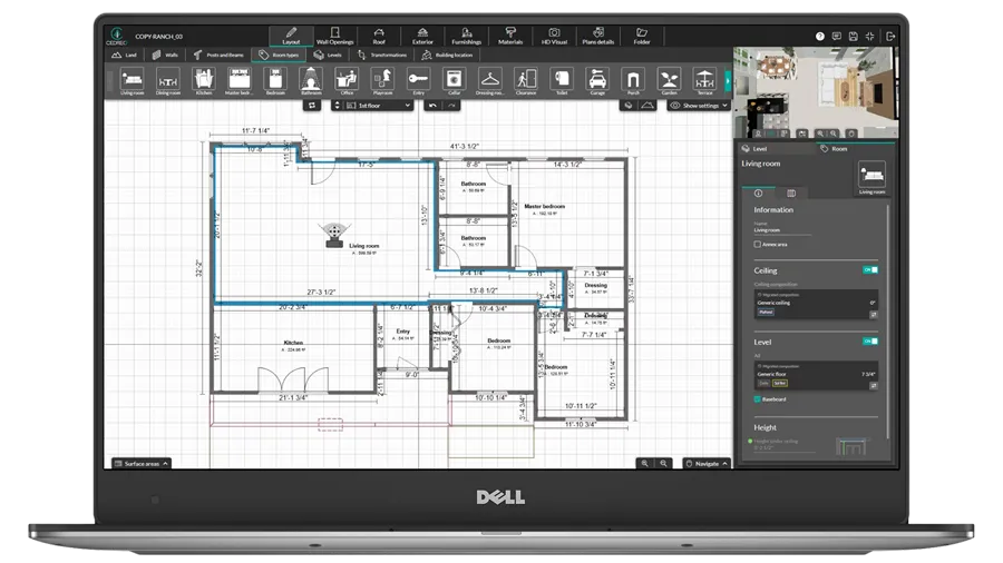 Cedreo software interface