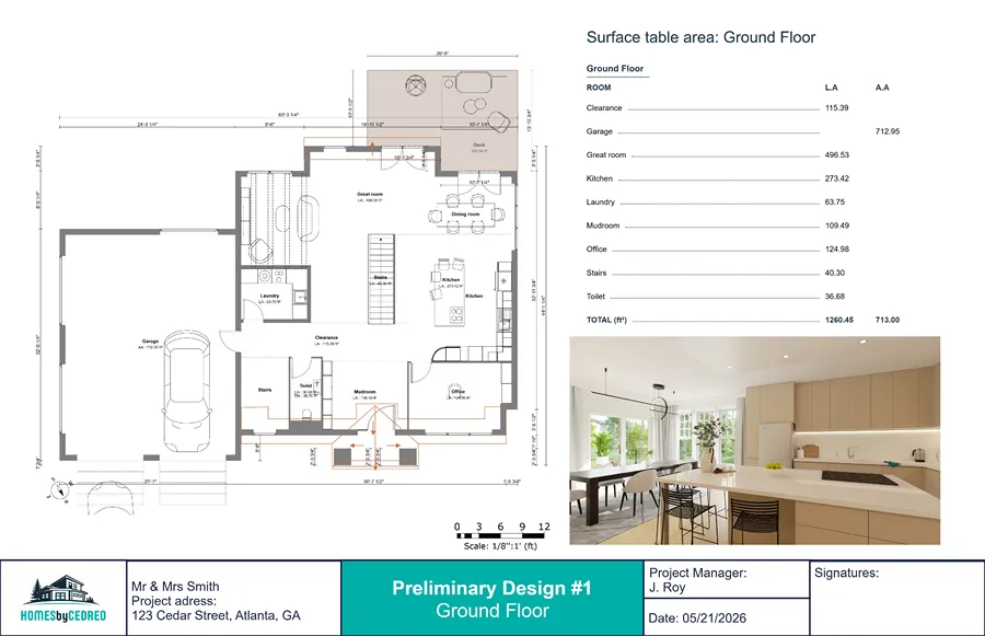 Preliminary house design created with Cedreo