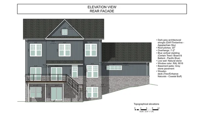 rear elevation of a modern farmhouse designed by Cedreo