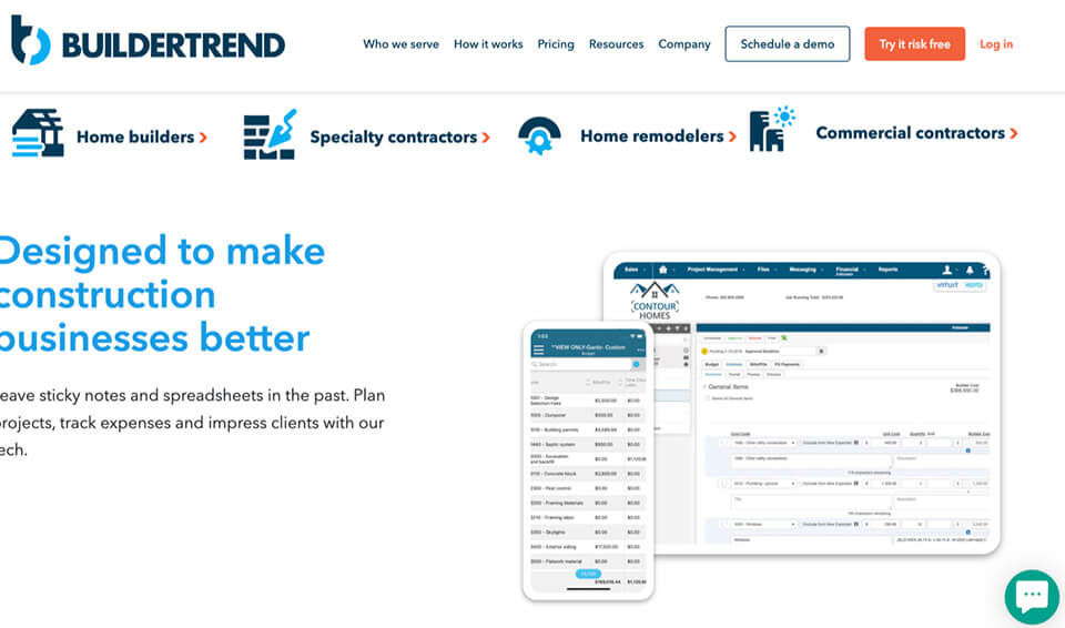 buildertrend website home page