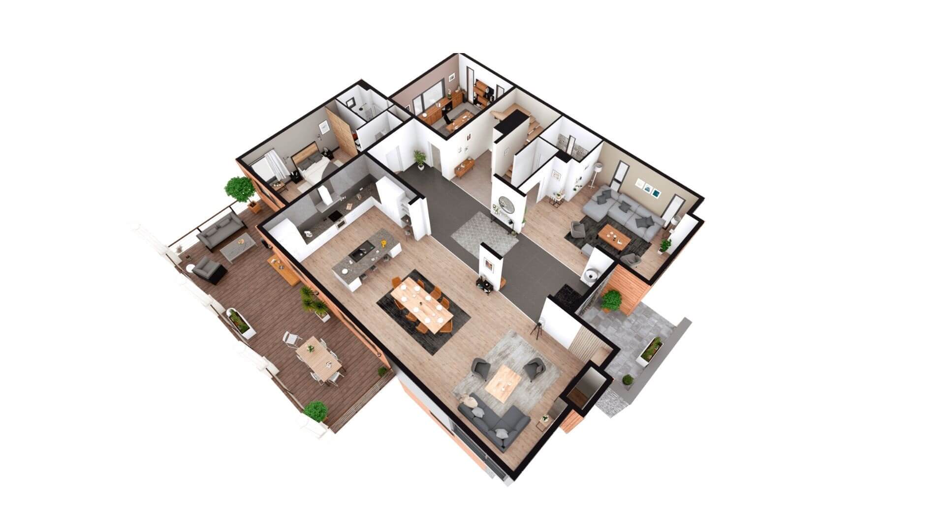 3D house floor plan Cedreo