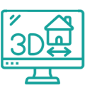 3D House Plan Icon - Cedreo