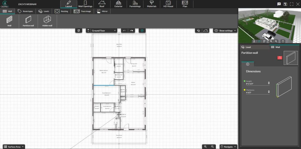 Personalizar Dimensiones Paso en Cedreo