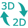 Draw in 2D & View in 3D icon