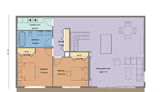 2D barndominium floor plan