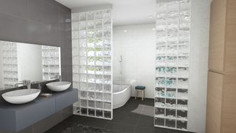 Render 3D de un cuarto de baño con Cedreo