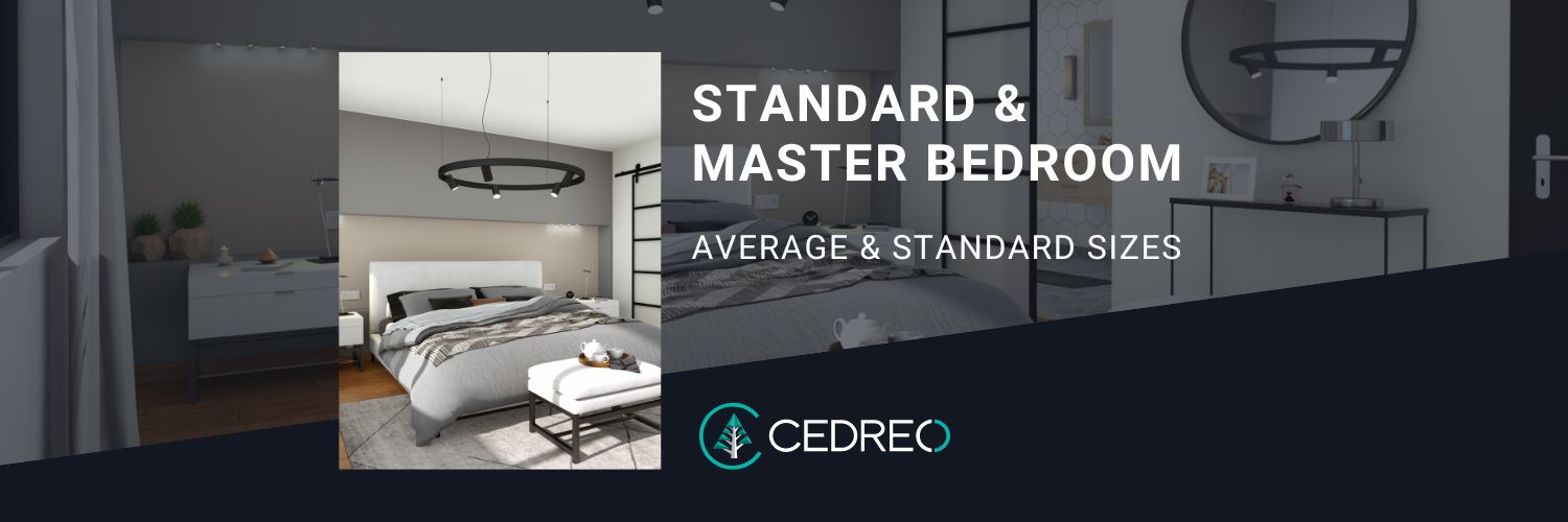 Standard Bedroom And Master Bedroom Average Bedroom Sizes Cedreo