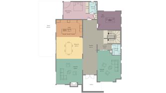 Floor plan with master bedroom on the 1st floor
