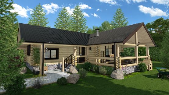 Log cabin designed with Cedreo Software