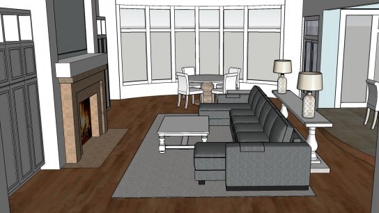 Screenshot eines SketchUp-Renderings