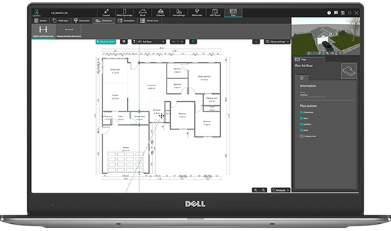 UI shot floor plan drawing in Cedreo