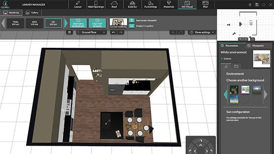 view designs in 2D & 3D designs in Cedreo