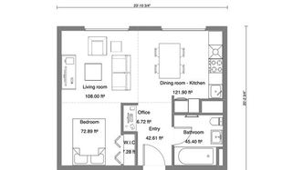 Studio Apartment floor plan