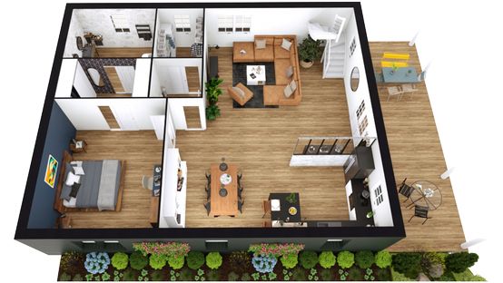 barndominium 3d floor plan