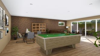 game room 3D rendering made with Cedreo