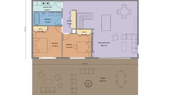 2D Walkout Basement Floor Plan