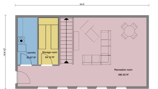 Floor Plan Sketch. Floorplanner. Floor Plan. Living Space with