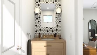 powder room 3D rendering made with Cedreo