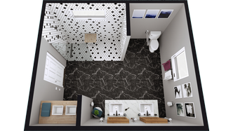 3D Badezimmer Grundriss