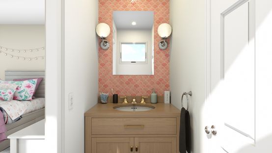 3D rendering of a small bathroom