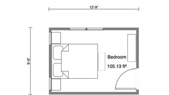 Small bedroom layout designed with Cedreo