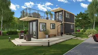 Container house rendering designed with Cedreo