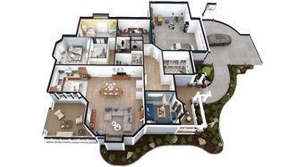 Ambachtelijk huis 3D plattegrond gemaakt met Cedreo