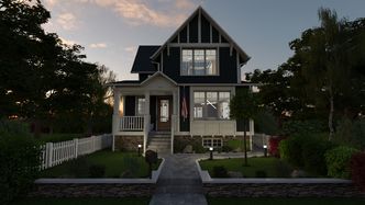 Mit Cedreo erstellte 3D Visualisierung eines Hauses 2 Etagen
