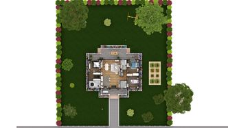 3D site plan designed with Cedreo