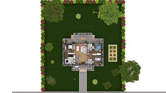 3D site plan made with cedreo