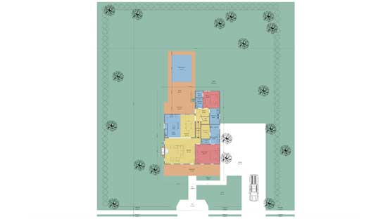 2D landscape layout designed with Cedreo