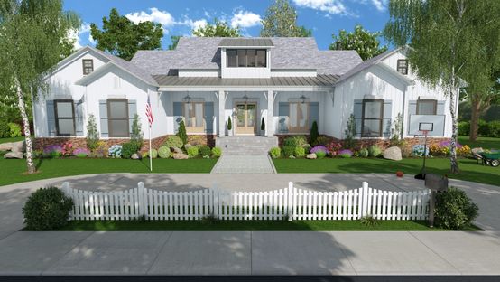 3D rendering of a craftsman house designed with Cedreo