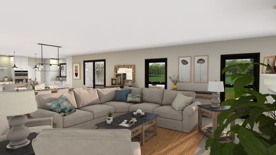3D render of a livingroom designed with Cedreo